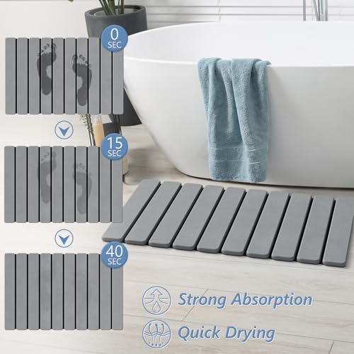 Top view of AWW 23.6x15.5 stone bath mat