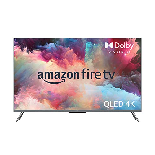 Front view of 55-inch Fire TV Omni QLED Smart TV