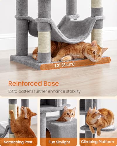 Soft texture of the cat tree fabric