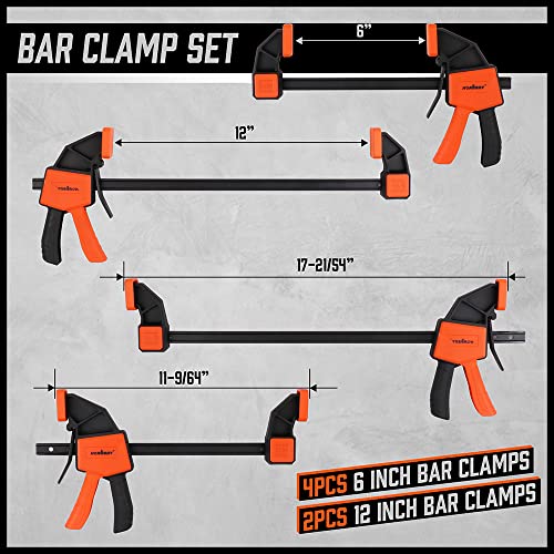 6-inch and 12-inch bar clamps