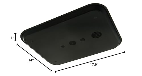 Black rectangular cafeteria tray for commercial use