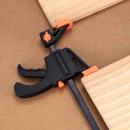 Set of five woodworking ratcheting clamps