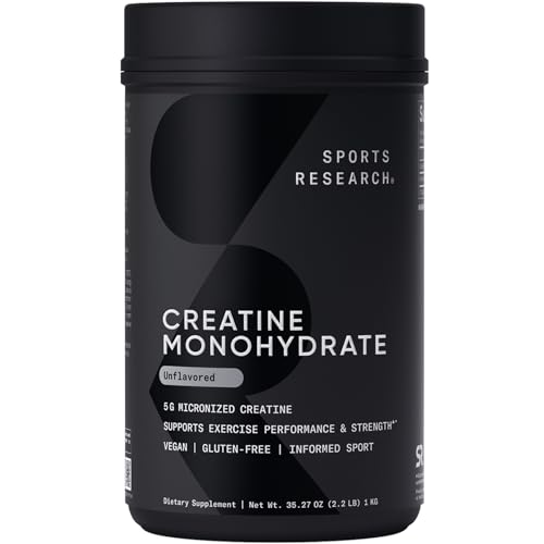 Sports Research Creatine Monohydrate front label