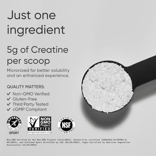 Sports Research creatine nutritional facts label