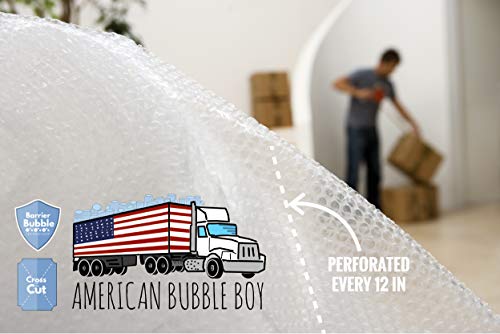 American Bubble Boy wrap used for packing a box