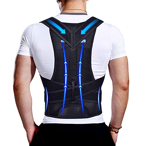 BraceTop Upgraded Posture Corrector Large black front view