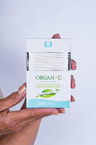 Organyc swabs arranged in white box