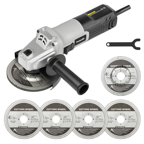 Inequalit 4-Amp 4.5 Inch Angle Grinder in grey