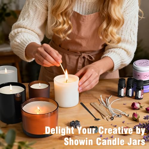 Finished candles made with the SHOWIN set