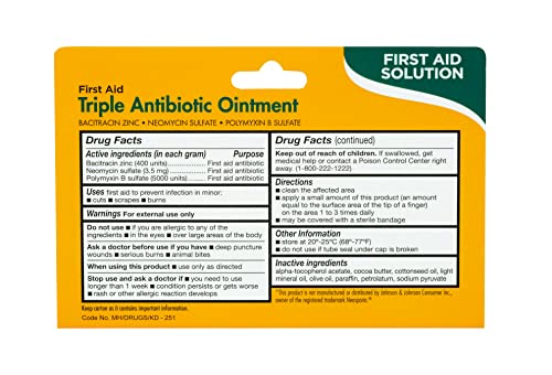 White antibiotic ointment texture from 1 oz tube