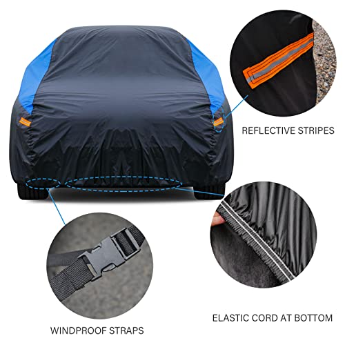 Windproof straps and elastic hem detail