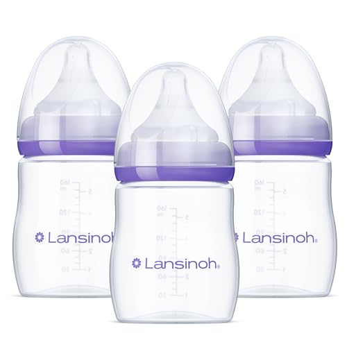 Lansinoh Anti-Colic Baby Bottles front view