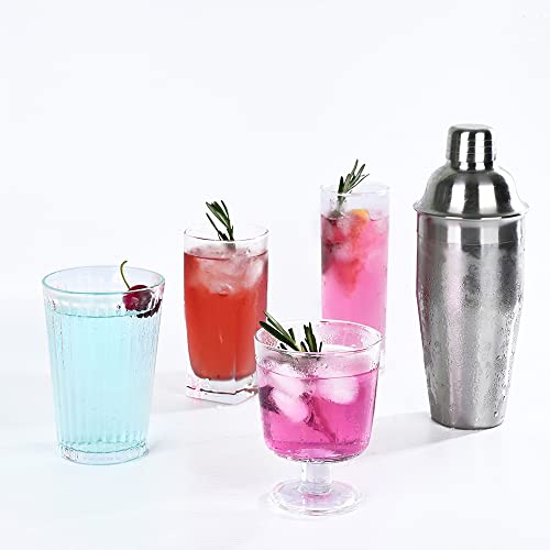 Home bar mixing with silver shaker