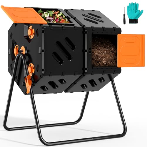 Cozurra 45 Gallon Dual Chamber Compost Tumbler exterior
