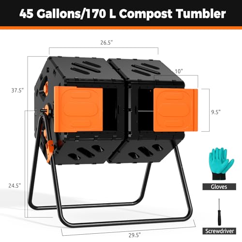 Compost tumbler rotation mechanism
