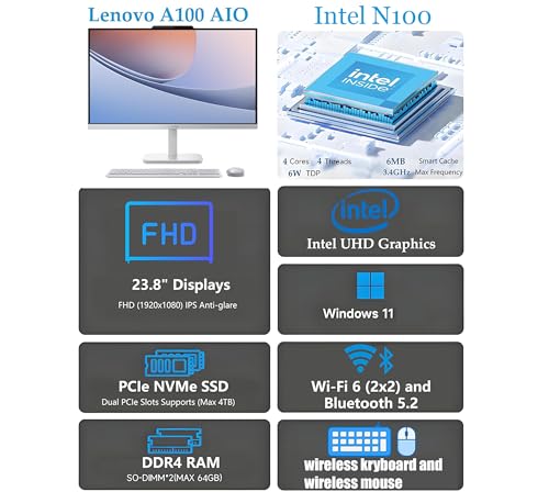 Lenovo AIO desktop side profile