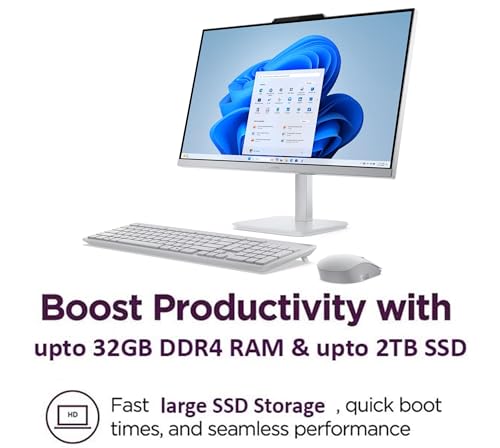 Lenovo desktop with workspace setup