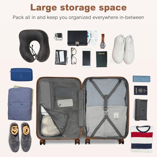 Full set of Kono 24-inch travel luggage features