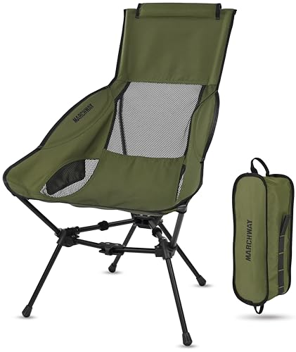 MARCHWAY high back camping chair in green