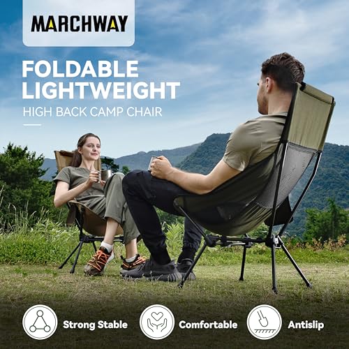Person sitting in MARCHWAY folding chair