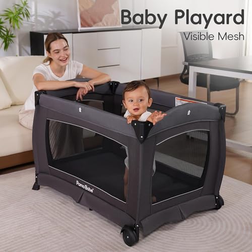 Pamo Babe travel crib storage rack view