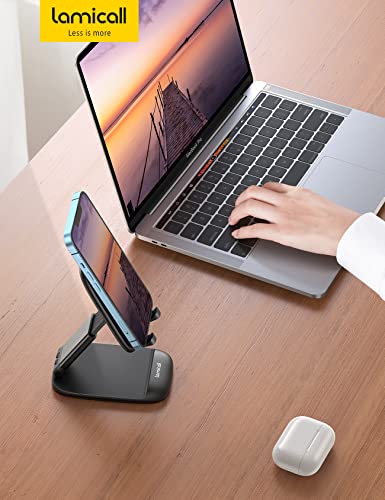 Lamicall adjustable phone stand in black color