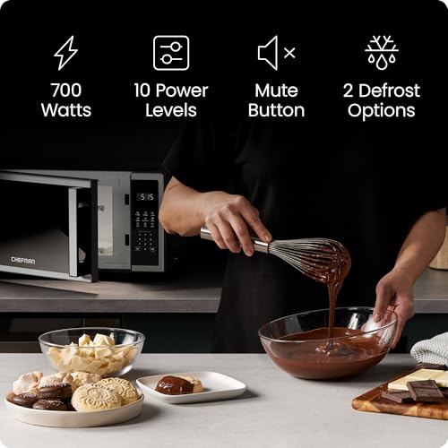 Chefman 0.7 Cu Ft microwave digital control panel