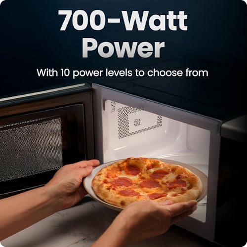 Chefman stainless steel microwave side profile