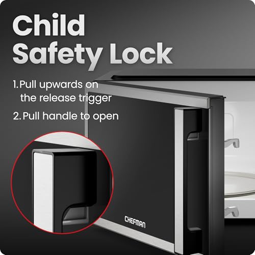 Chefman 700W microwave open door view