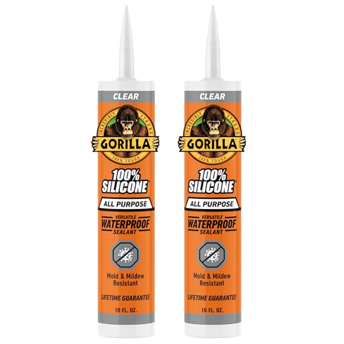 Gorilla 100% Silicone Waterproof Caulk 2-pack