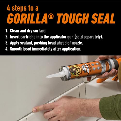 Application of Gorilla silicone sealant