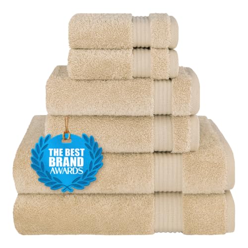 Cotton Paradise 6 piece Turkish towel set in beige