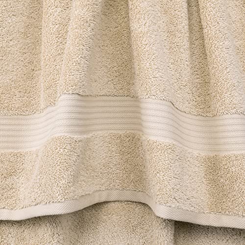 Cotton Paradise hand towel and washcloth stack