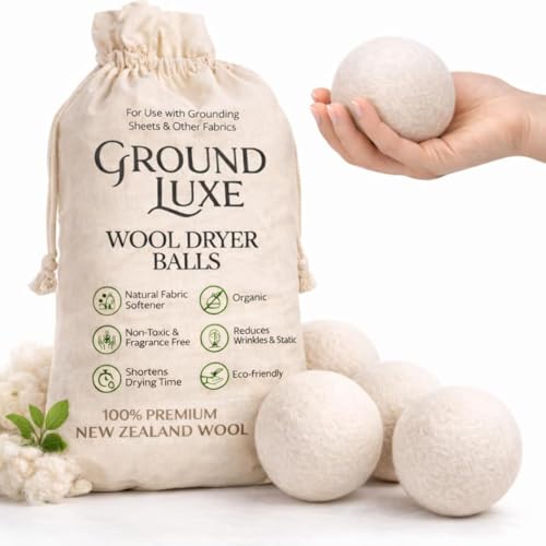 GroundLuxe 6-pack wool dryer balls