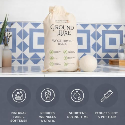 GroundLuxe dryer balls in packaging