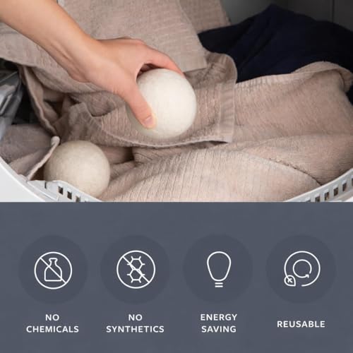 Set of six premium laundry dryer balls