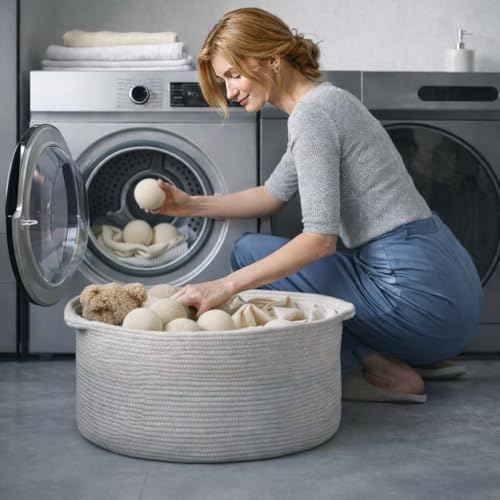 GroundLuxe wool balls inside dryer