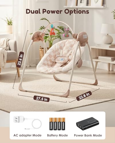 Control panel for Tiny Marvels swing speeds and music
