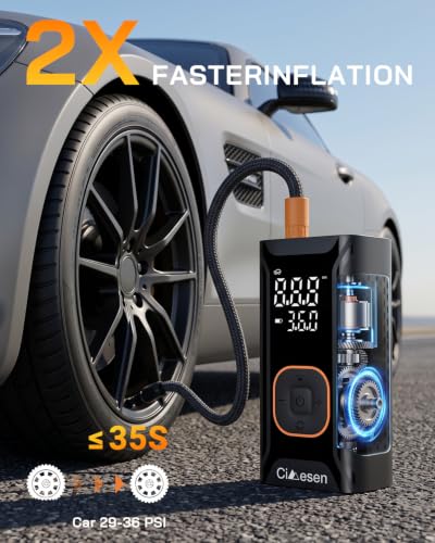 Rechargeable battery and USB port on Cimesen inflator
