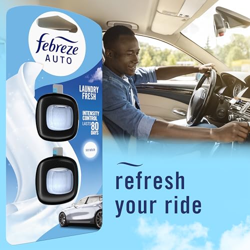 Four-pack of Febreze automotive air fresheners