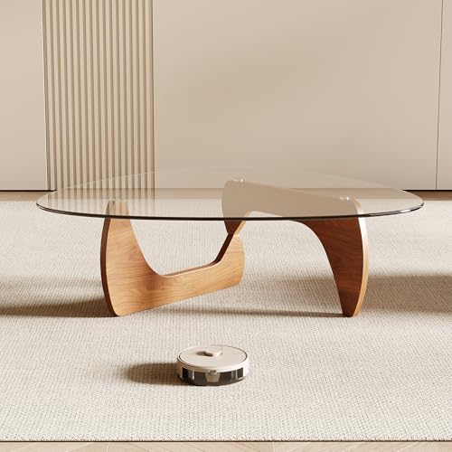 Angled shot of modern coffee table