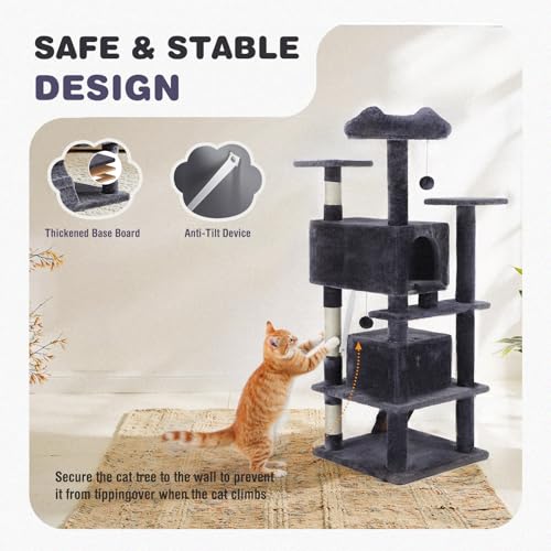 Gray fabric texture of Aidoly cat tower