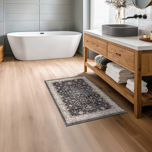 Hazo Haus washable bathroom door mat folded