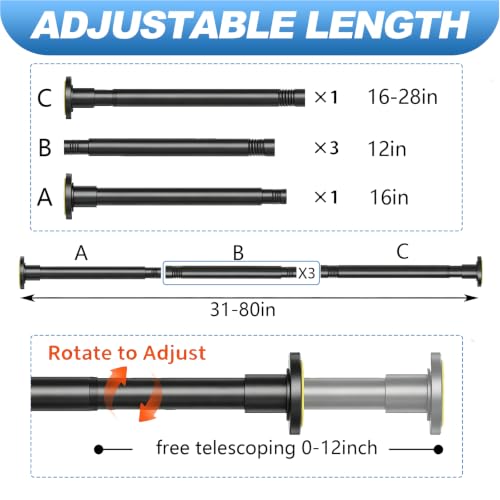 Close up of rod tension mechanism