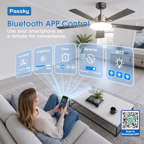 Passky fan integrated LED light detail