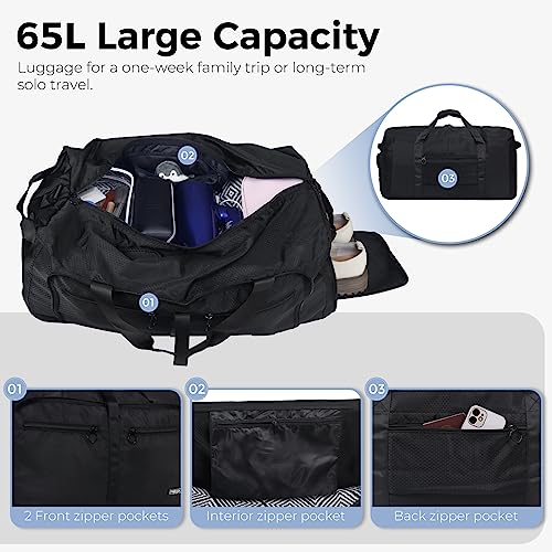 Fmeida travel bag side profile with handles