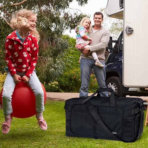 Fmeida F3707 Glossy Black duffle bag lifestyle shot