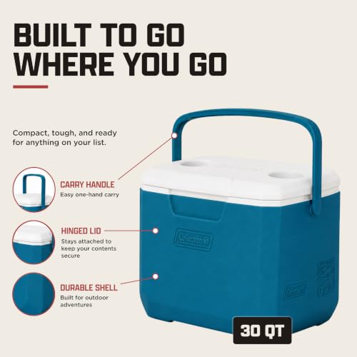 Coleman Chiller 30-Quart cooler showing lid interior