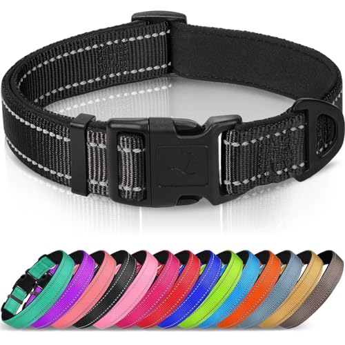 Joytale Reflective Dog Collar Black L main view