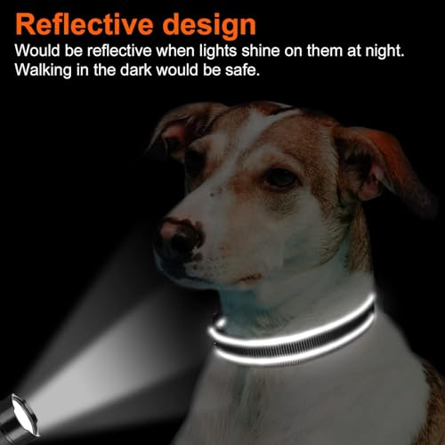 Joytale Reflective Dog Collar reflective thread detail